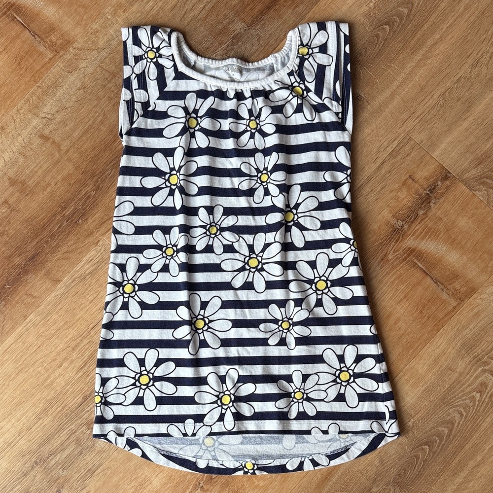Gymboree Striped Floral Dress with Daisies